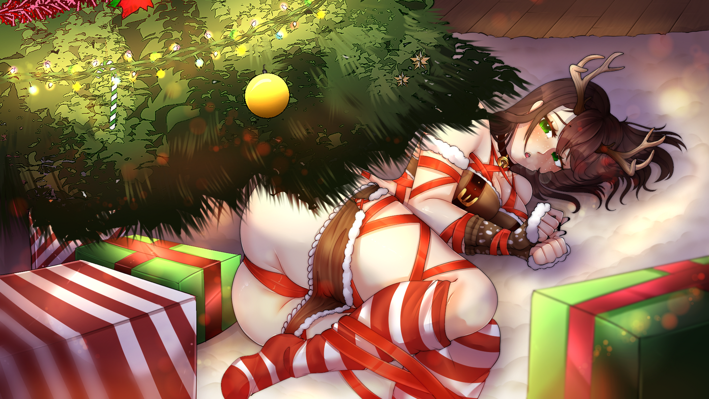 Unwrapped Reindeer Waeoh Poster